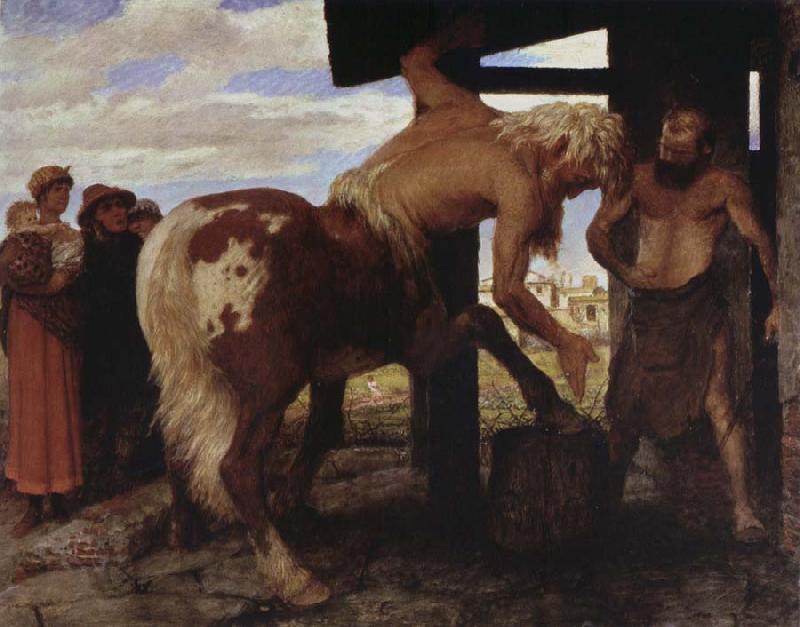 Arnold Bocklin Kentaur in the village smiths